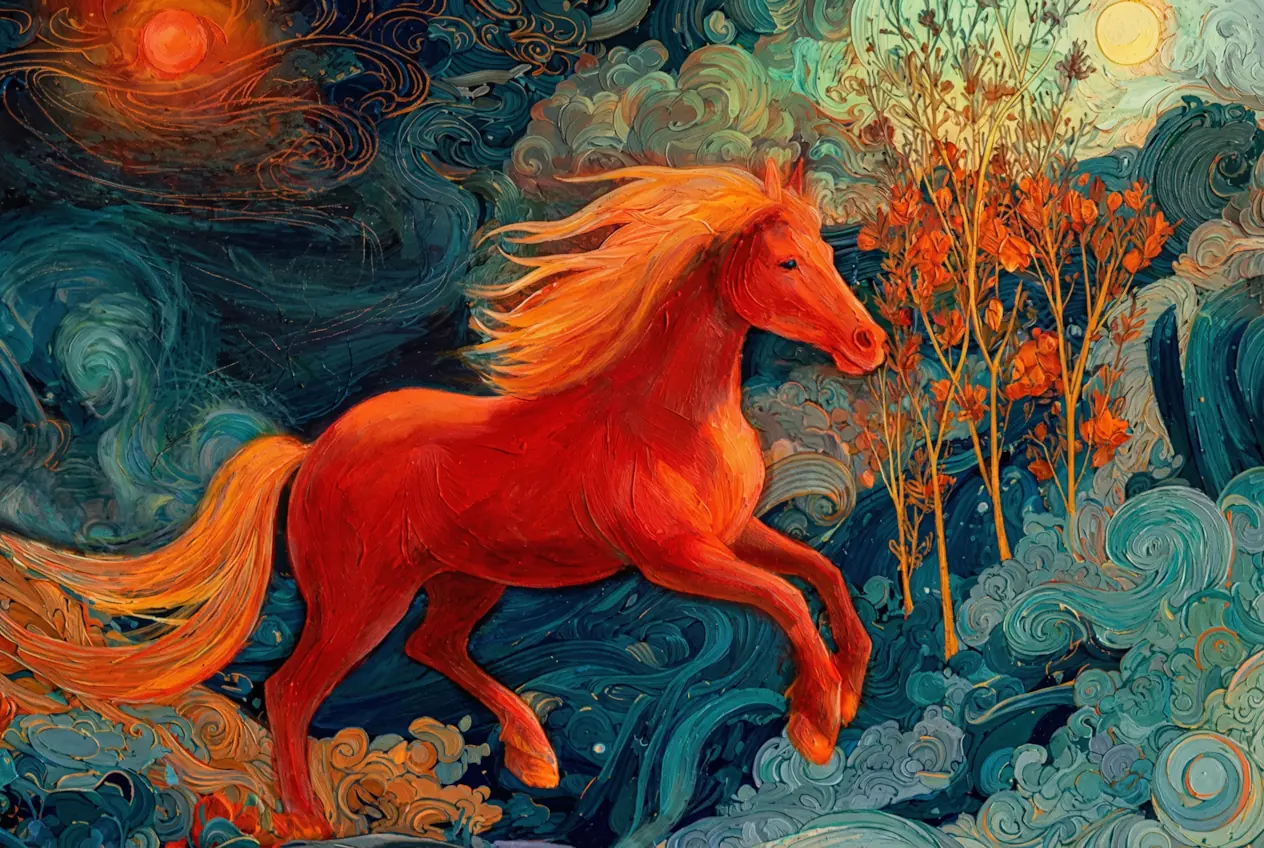Fire Horse painting